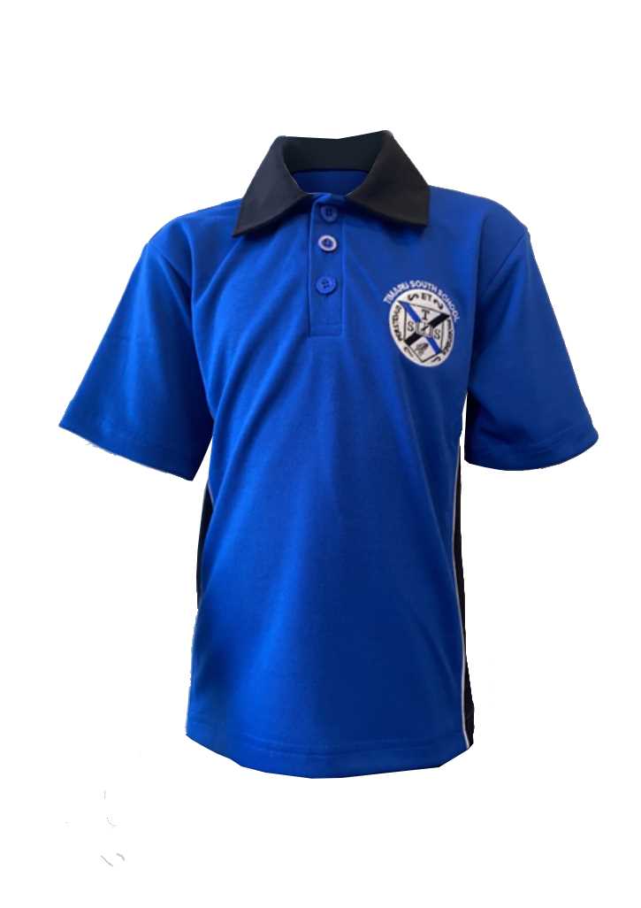 Timaru South School Polo Shirt Royal/Black